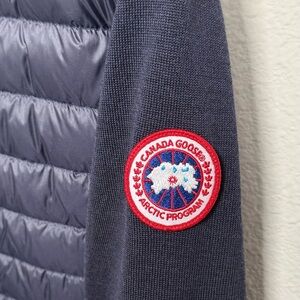 Canada Goose HyBridge Knit Puffer Sweater Jacket - Navy